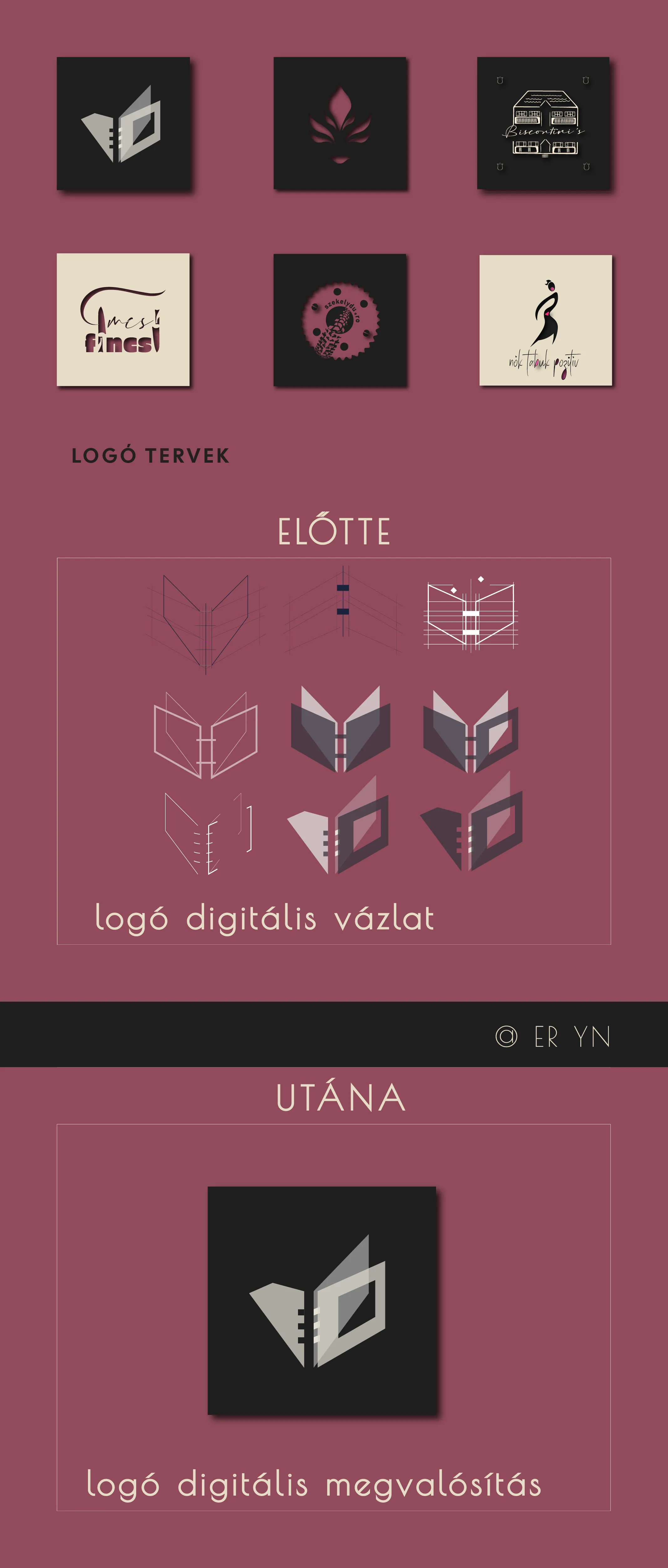 Logótervek és egy logótervezési folyamat előtte-utána bemutatása